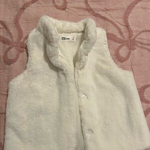 Epic Threads Winter White Button Front Vest Girls 3T